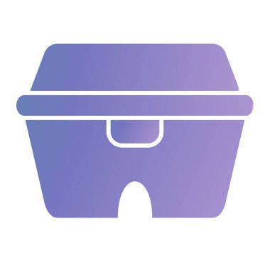 purple plastic bag icon isolated on white background. vector illustration