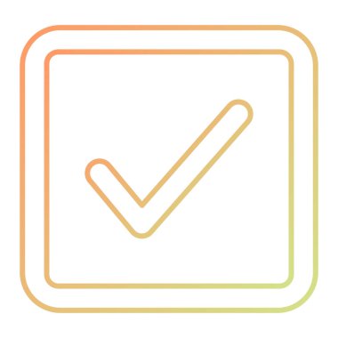 Beyaz arkaplanda izole edilmiş düz biçimdeki işaret simgesini işaretle. vektör illüstrasyonu