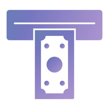 ATM 'de. Web simgesi basit illüstrasyon