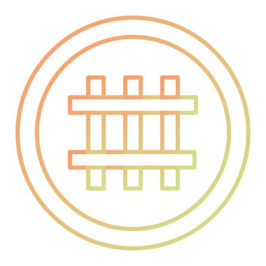 Demiryolu simgesi vektör illüstrasyonu