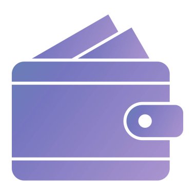 Cüzdan ikonu. Web için basit kredi kartı vektör simgeleri çizimi