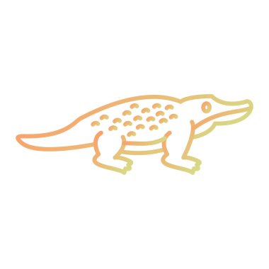 şirin timsah vektör çizim