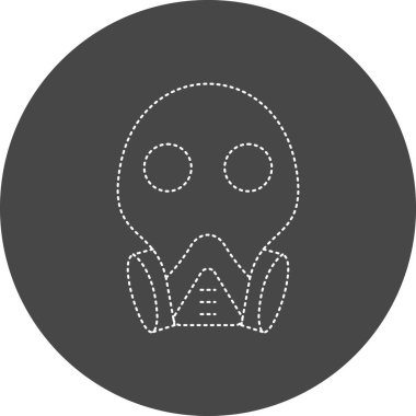 gaz maskesi vektör çizim