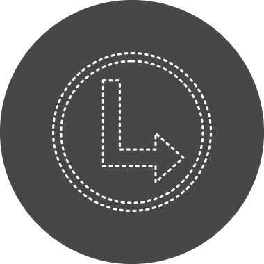 Sağ Aşağı simgenin vektör illüstrasyonu