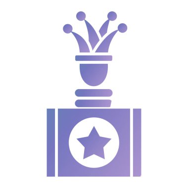 award trophy icon. flat illustration of star vector logo symbol and web design