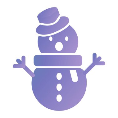 snowman icon. christmas decoration. vector illustration