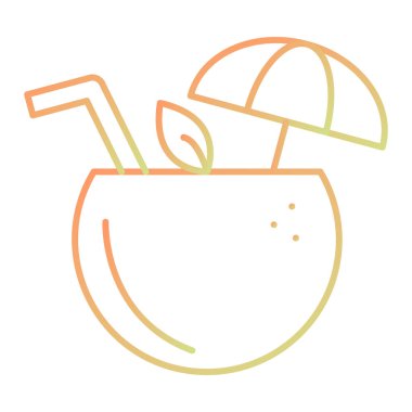 line drawing of a cartoon cocktail