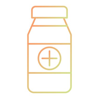 İlaç şişesi ikonu. İnternet için hap vektör simgelerinin basit çizimi