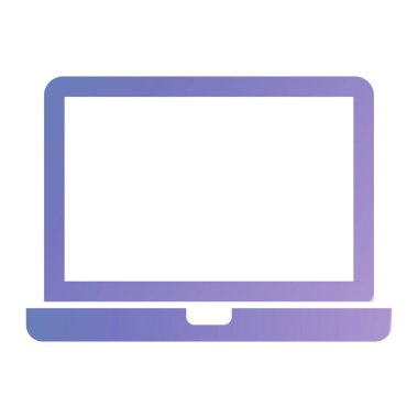 Dizüstü bilgisayar simgesi vektör çizimi