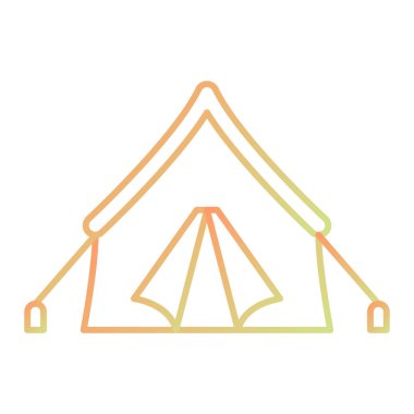 Çadır ikonu. vektör illüstrasyonu