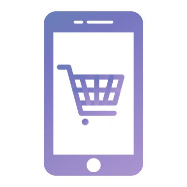 mobile phone vector icon. flat design style.