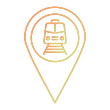 Tren ikonu. vektör illüstrasyonu