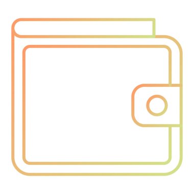 Cüzdan ikonu. Web için para vektör simgelerinin basit illüstrasyonu