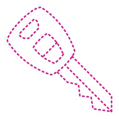 anahtar simgesi beyaz arkaplanda izole edildi. vektör illüstrasyonu