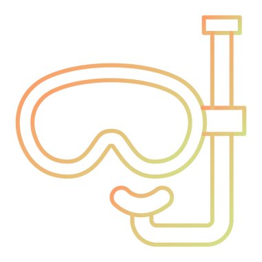 scuba dalış maskesi ikonu vektör illüstrasyon grafik tasarımı