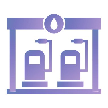 gas station icon. simple illustration of oil pump vector icons for web
