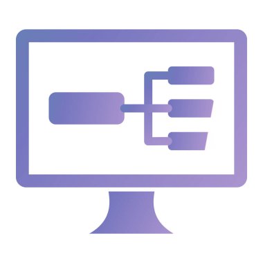 Bilgisayar ağı. Basit resimleme