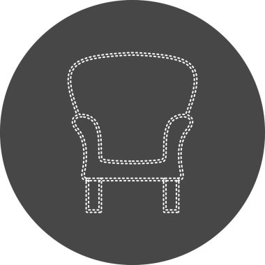 Sandalye. Web simgesi basit illüstrasyon