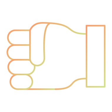hand holding a megaphone icon. outline illustration of water pump vector icons for web