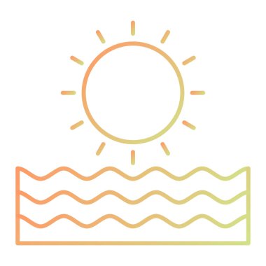 Güneş Simgesi Vektör illüstrasyonu