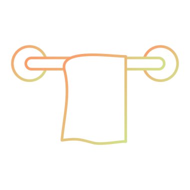 havlu simgesi, vektör illüstrasyonu