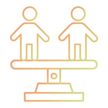 man and woman icon. outline people vector illustration on white background