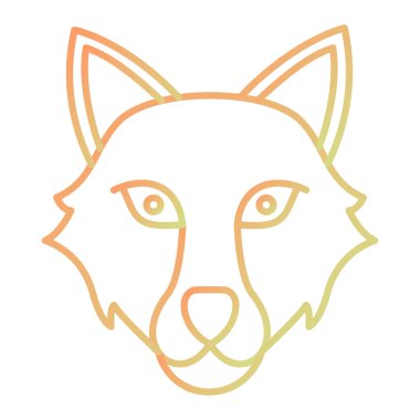 cat face icon. outline illustration of dog vector icons for web