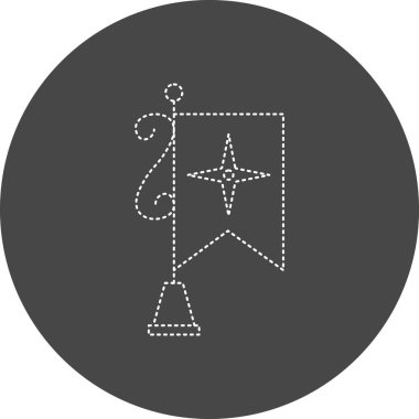 Bir bayrak simgesinin vektör illüstrasyonu