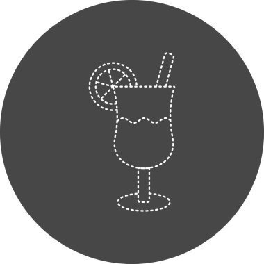 Kokteyl simgesi, vektör illüstrasyonu