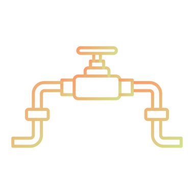 Musluk ikonu. Web için boru vektör simgelerinin özet çizimi
