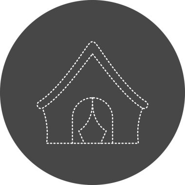 Çadır simgesinin vektör illüstrasyonu