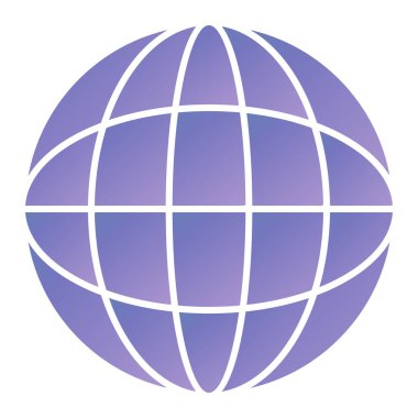 Dünya 'nın tek izole edilmiş simgesinin vektör çizimi