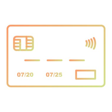 Kredi kartı ikonu vektör illüstrasyonu