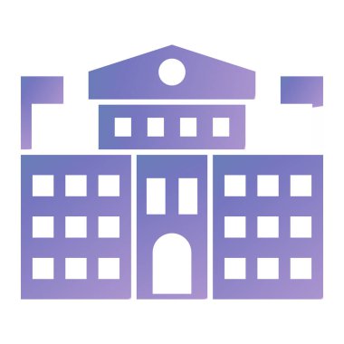 Bina. Web simgesi basit illüstrasyon