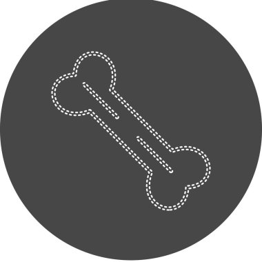 Kemik simgesinin vektör illüstrasyonu