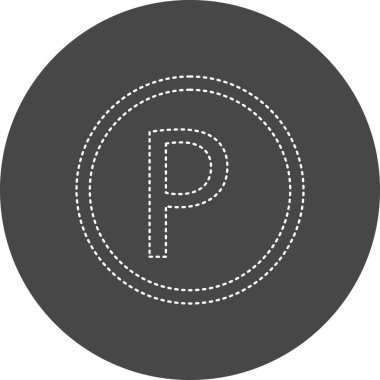 İşareti simgesi Otopark, illüstrasyon vektör