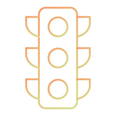 Trafik ışığı simgesi, vektör illüstrasyonu