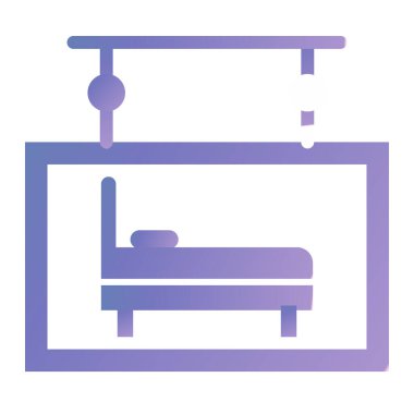 Yatağa. Web simgesi basit illüstrasyon