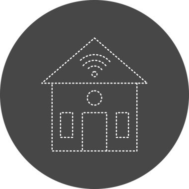 Modern akıllı ev simgesinin vektör çizimi