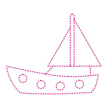 sea boat ship cartoon vector illustration graphic design