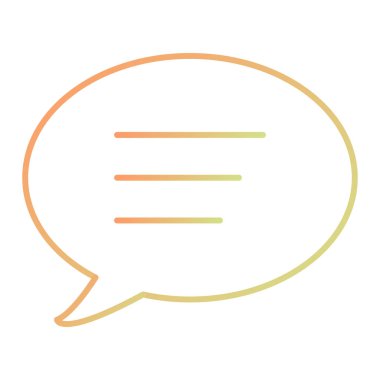 Sohbet kabarcığı vektör illüstrasyonu