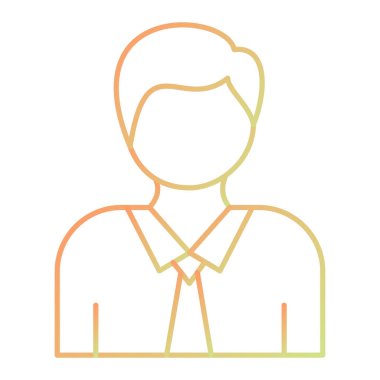 İş adamı. Web simgesi basit illüstrasyon