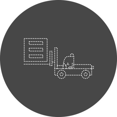 vector illustration of Forklift icon 