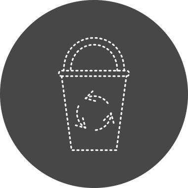 Çöp Kutusu Vektörü Şekil Simgesi Tasarımı 