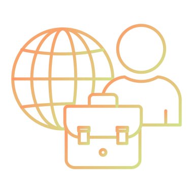 Seo ve ağ simgesinin vektör illüstrasyonu