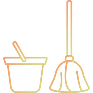 Temizlik. Web simgesi basit illüstrasyon