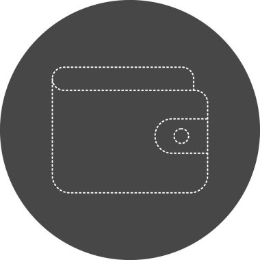 Cüzdan. Web simgesi basit tasarım