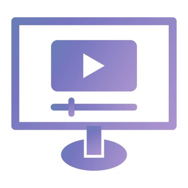 video player icon vector. flat style illustration. eps 10