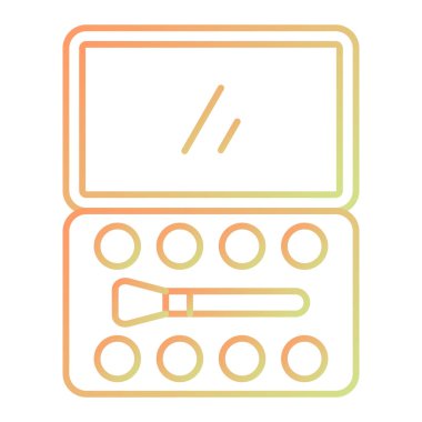 Makyaj fırça simge vektör çizim