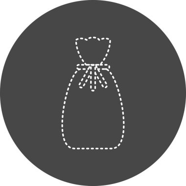 Çöp Torbası Vektör Kabartma Simgesi Tasarımı 